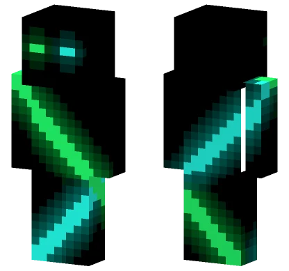 2 Glowing Line Zigzag Minecraft skin