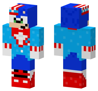 4th Of July Sonic Minecraft skin
