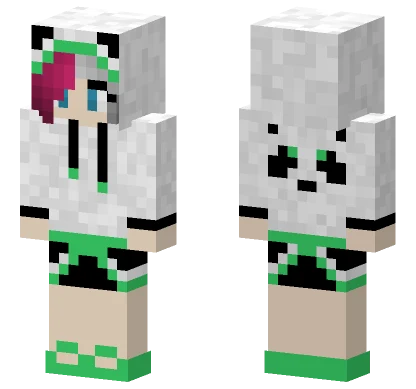 Abby Panda Hoodie Minecraft skin