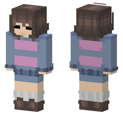 Accurate Frisk Minecraft skin