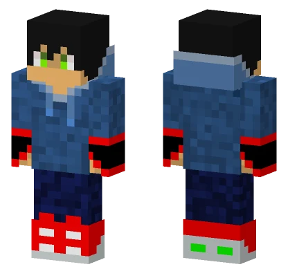 Ace Matthew Blue Casual Outfit Minecraft skin