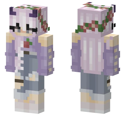 Aesthetic Demon Girl Minecraft skin