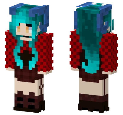Aesthetic Dragon Girl Minecraft skin