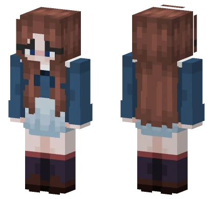 Ai Shindo Blue Dress Minecraft skin
