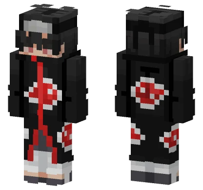 Akatsuki Black Cloak Minecraft skin