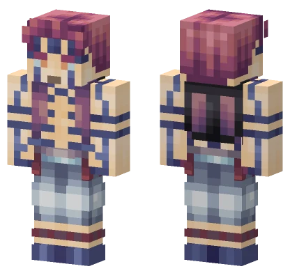 Akaza Anime Girl Minecraft skin