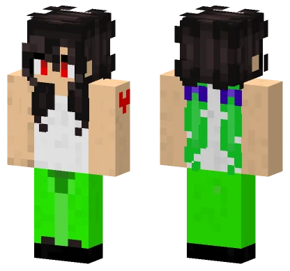 Aki Nakijima White T-Shirt Minecraft skin
