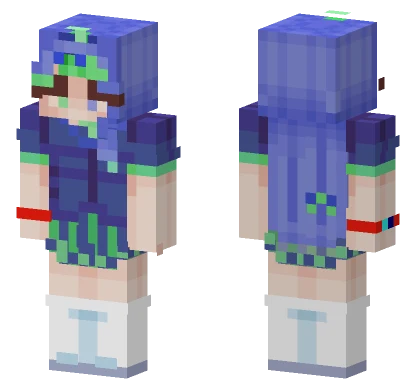 Akiko Blue Suit Minecraft skin