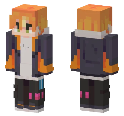 Akitoes Orange Hair Minecraft skin