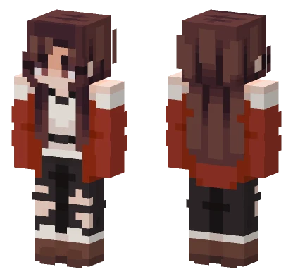 Alex Red Outfit Minecraft skin