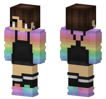 Alita Rainbow Overalls Minecraft skin