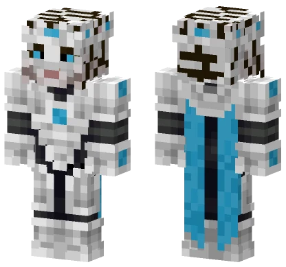 All White Tiger Knight Minecraft skin