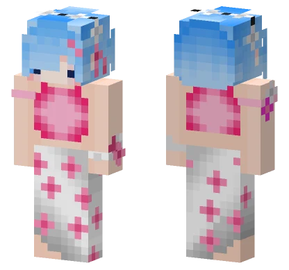 Aloha Pink Rem Minecraft skin