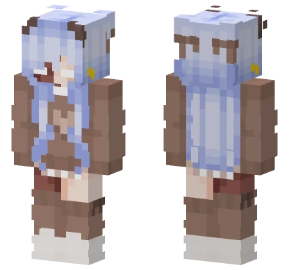 Alphawolf Blue Hair Minecraft skin