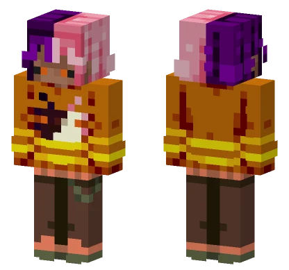 Amber Axolotl Minecraft skin