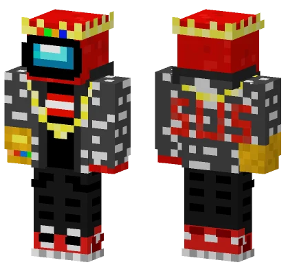 Among Head Drip Minecraft skin