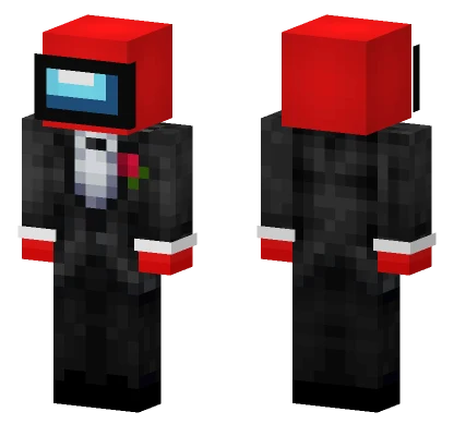 Among Us With Suit Minecraft skin