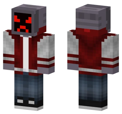 Angry Grey Robot Minecraft skin