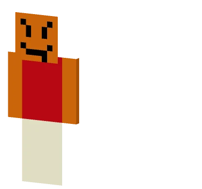 Angry Orange Face Minecraft skin