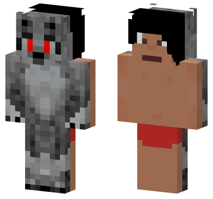 Angry Raksha And Mowgli Minecraft skin