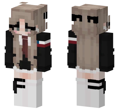 Anime Girl School Uniform Minecraft skin