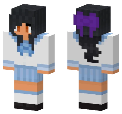 Aphmau PDH With Purple Bow Minecraft skin