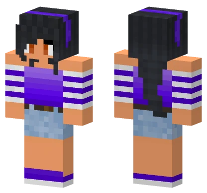 Aphmau Purple Casual Minecraft skin