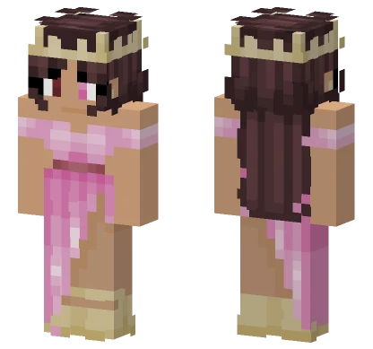 Aphrodite Pink Dress Minecraft skin