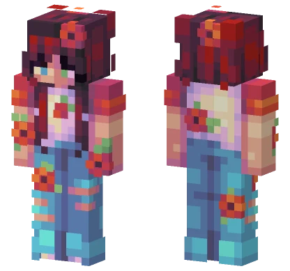 Apples and Poppies Minecraft skin