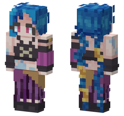 Jinx Arcane Minecraft skin