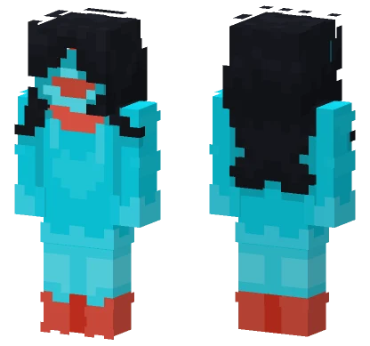 Aqua Deltarune Minecraft skin