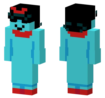 Aqua Deltarune Minecraft skin