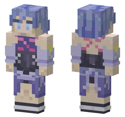 Aqua Girl Minecraft skin