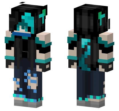 Aqua Villain Merla Minecraft skin
