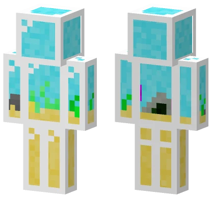 Aquarium Beach Scene Minecraft skin