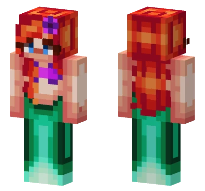 Ariel The Little Mermaid Minecraft skin