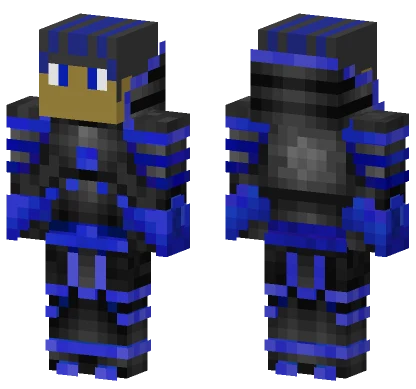 Armored Blue Gamer Minecraft skin