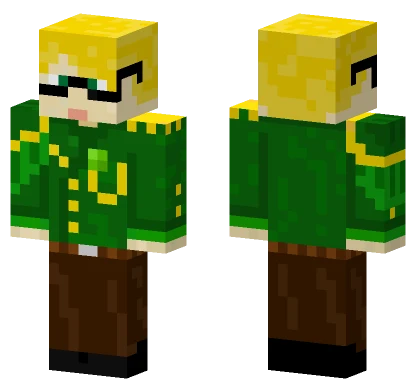Asak127 Yellow Hair Green Jacket Minecraft skin