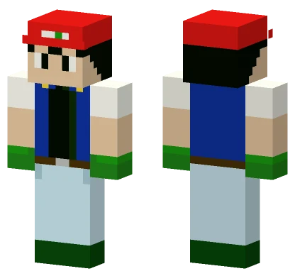 Ash Ketchum Normal Cap Minecraft skin