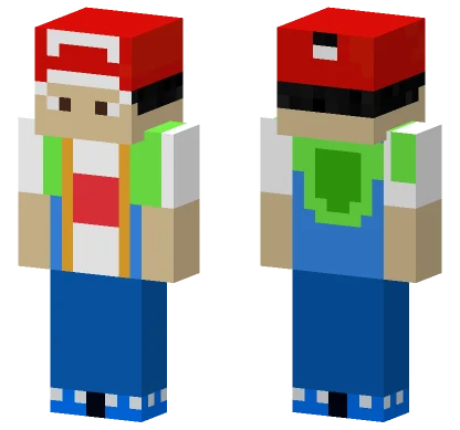 Ash Ketchum Pallet Town Minecraft skin