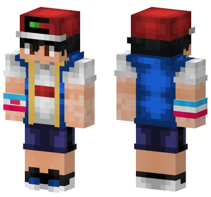 Ash Pokemon Journeys Dynamax Band Minecraft skin