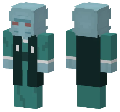 Asian Squidward Minecraft skin