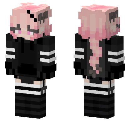 Astolfo Black Hoodie Minecraft skin