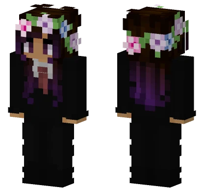 Atebobo Tuxedo Flower Crown Minecraft skin