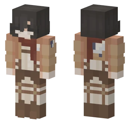 Attack On Titans Mikasa Minecraft skin