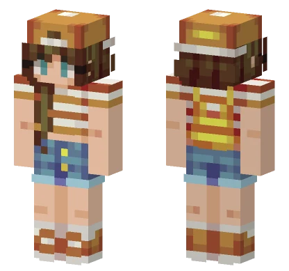 August Girl Minecraft skin
