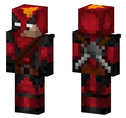 Auron Deadpool Unmasked Minecraft skin