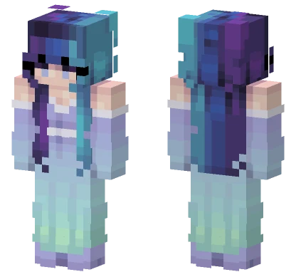 Aurora Borealis Girl Minecraft skin