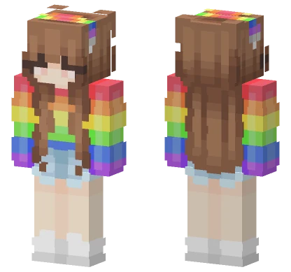 Aurora With Brown Hair Minecraft skin