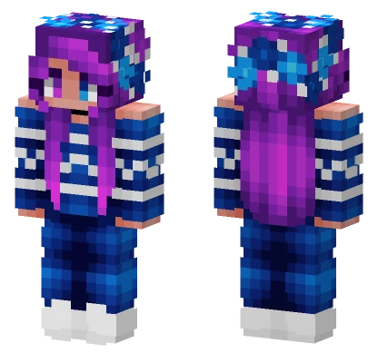 Avery Blue Purple Xmas Minecraft skin